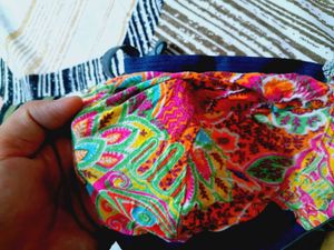 Colorful Paisley Print Bra