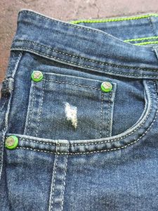 Men's Distressed Blue Denim Jeans