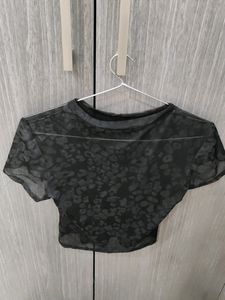 Sheer Floral Mesh Top