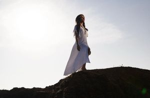 white bohemian dress