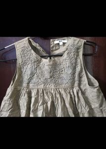 Embroidered Sleeveless Top