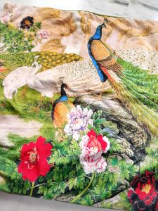 Paradise Peacock Print Cushion Cover