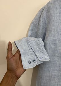 Light Blue Textured Men's Shirt