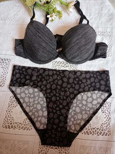 Gray Bra & Panty Set