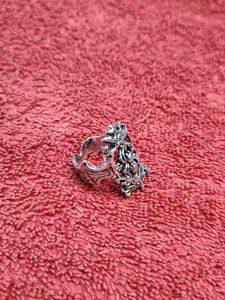 Spider Emblem Silver Ring
