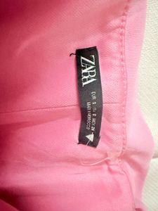 Stylish Pink Ruched Strapless Top