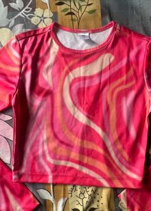 Pink Pattern crop top