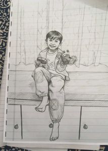 Charming Sketch of a Young Boy