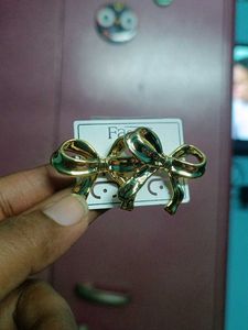 Golden Bow Brooch