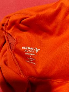 Orange Cross-Back Sports Bra / Crop Top