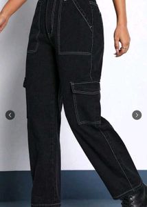 Black Cargo Jeans