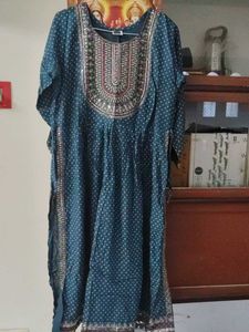 109.Beautiful Teal Nyra cut Kurti