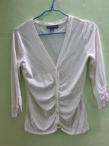 Vintage Elegant Ruched Cardigan