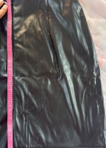 Black Faux Leather Mini Skirt