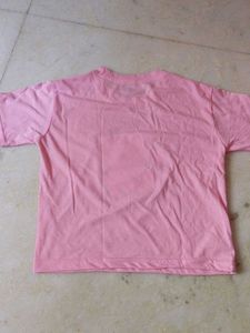 Cute Panda Heart Pink T-Shirt