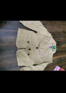 Beautiful Kids Coat With Metal Button