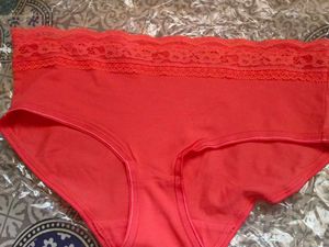 Coral Lace Trim Panties