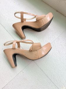 Chic Beige Platform Heels