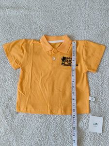 Cute Orange Polo Shirt with Cactus Design