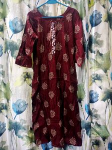 Brown Silk Kurta