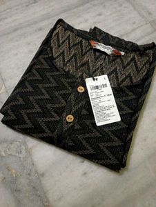 New Black Straight Kurta
