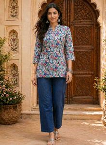 Printed Kurta Top