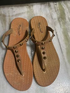 Mary Jane Studded Flip Flops