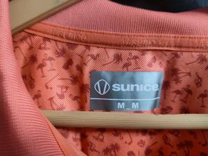 Orange Printed Polo Shirt