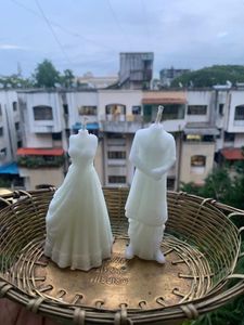 Unique Wedding Couple Candle Set