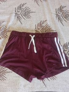 Burgundy Sporty Shorts