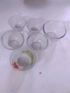 Set of 6 Glass Bowls