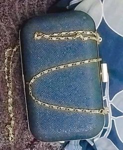 Shimmery Black Hand Clutch