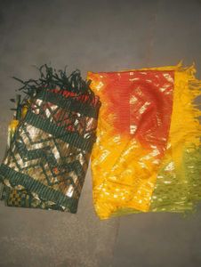 Vibrant Bandhani Silk Dupatta with Silver Motifs