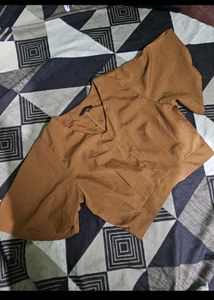 brown crop top