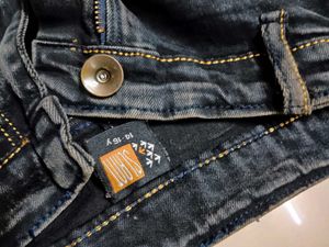 Stylish Blue Acid Wash Jeans