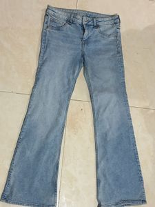 H&M Light Wash Low Waist Bootcut Jeans