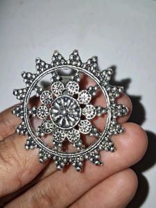 Oxidized Silver Statement Ring