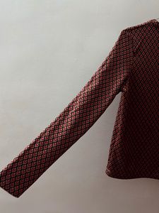 Chic Long Sleeve Patterned Top