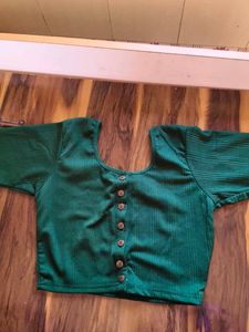 Emerald Green Textured Blouse