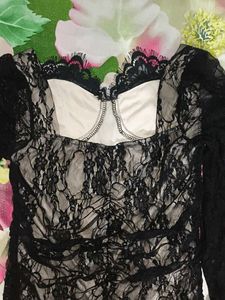 Black Lace Mini Dress