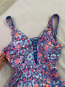 Vibrant Geometric Print bodysuit