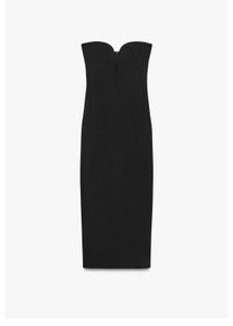 Zara limited edition Black Strapless V-Neck M