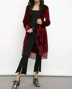 🍷Elegant Wine Velvet Style Shrug