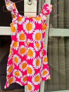 Girls Summer Daisy Print Dress
