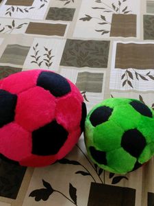 Plush Soccer Balls - Set of 2 (handmade)