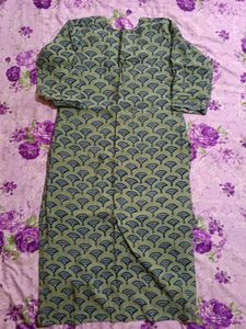 Green Printed Kurta