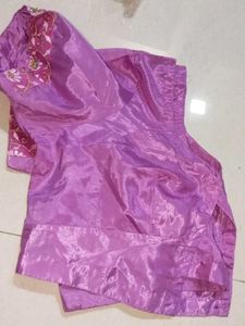 Elegant Peach Saree Blouse