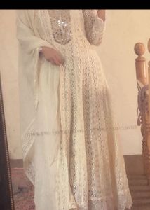 off white anarkali