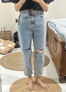Completely New Ripped Light Wash Denim Jeans