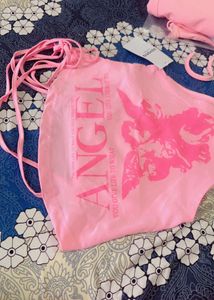 Savana Pink Angel Graphic Bodysuit